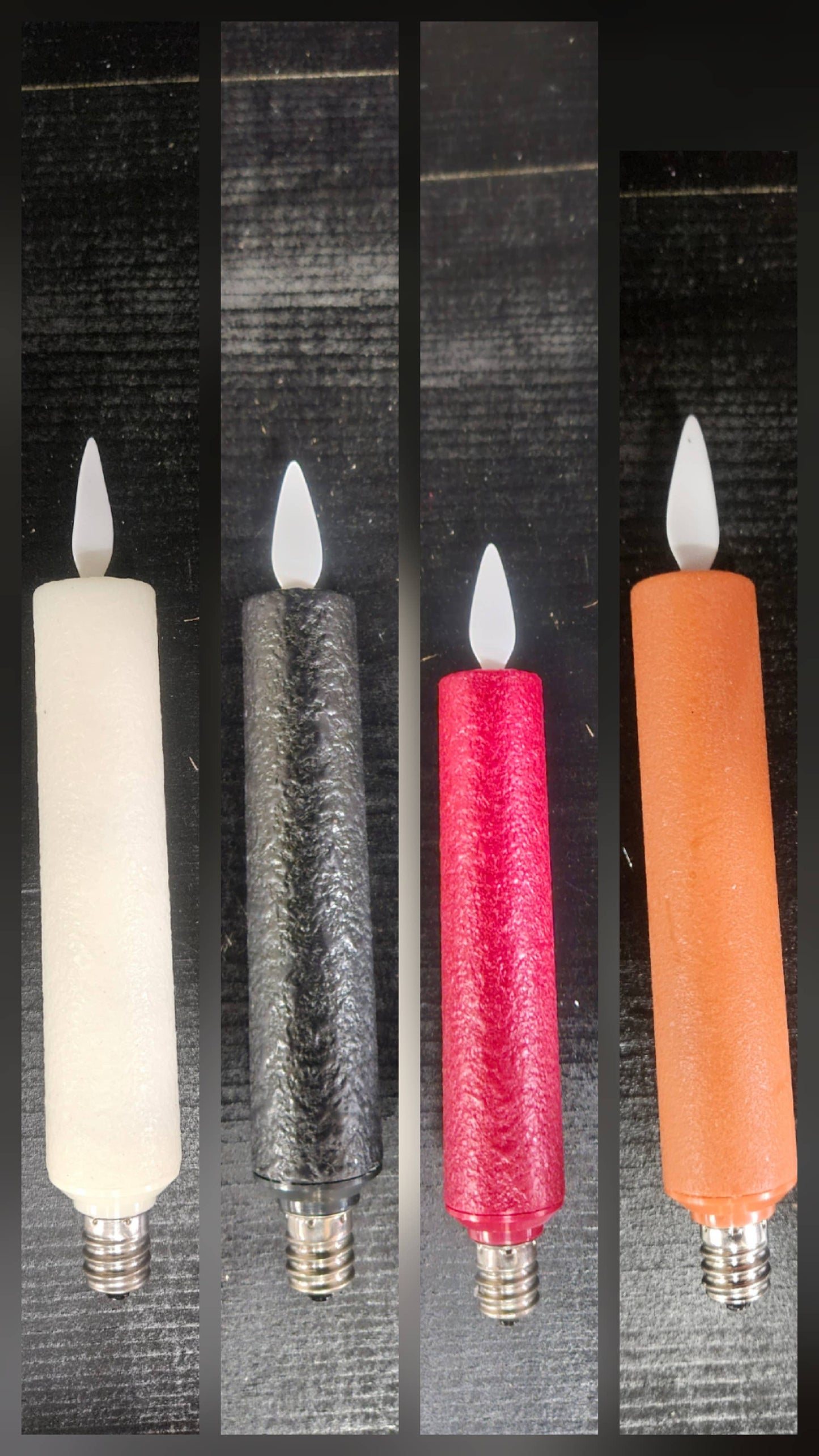 Red Electric Moving Flame LED Candle 5.5in