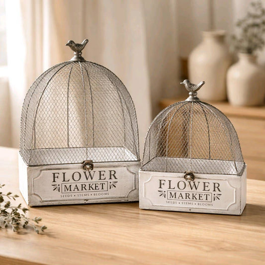 Bloomhouse Dome Lanterns Set of 2 18in and 14inH