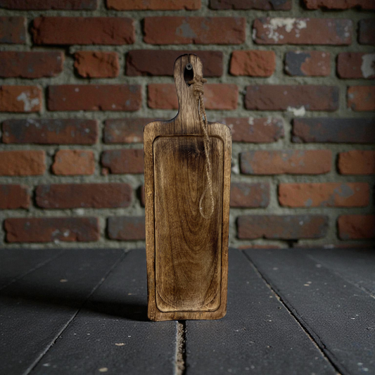 Dark Wood Chopping Tray 15x5x0.5in