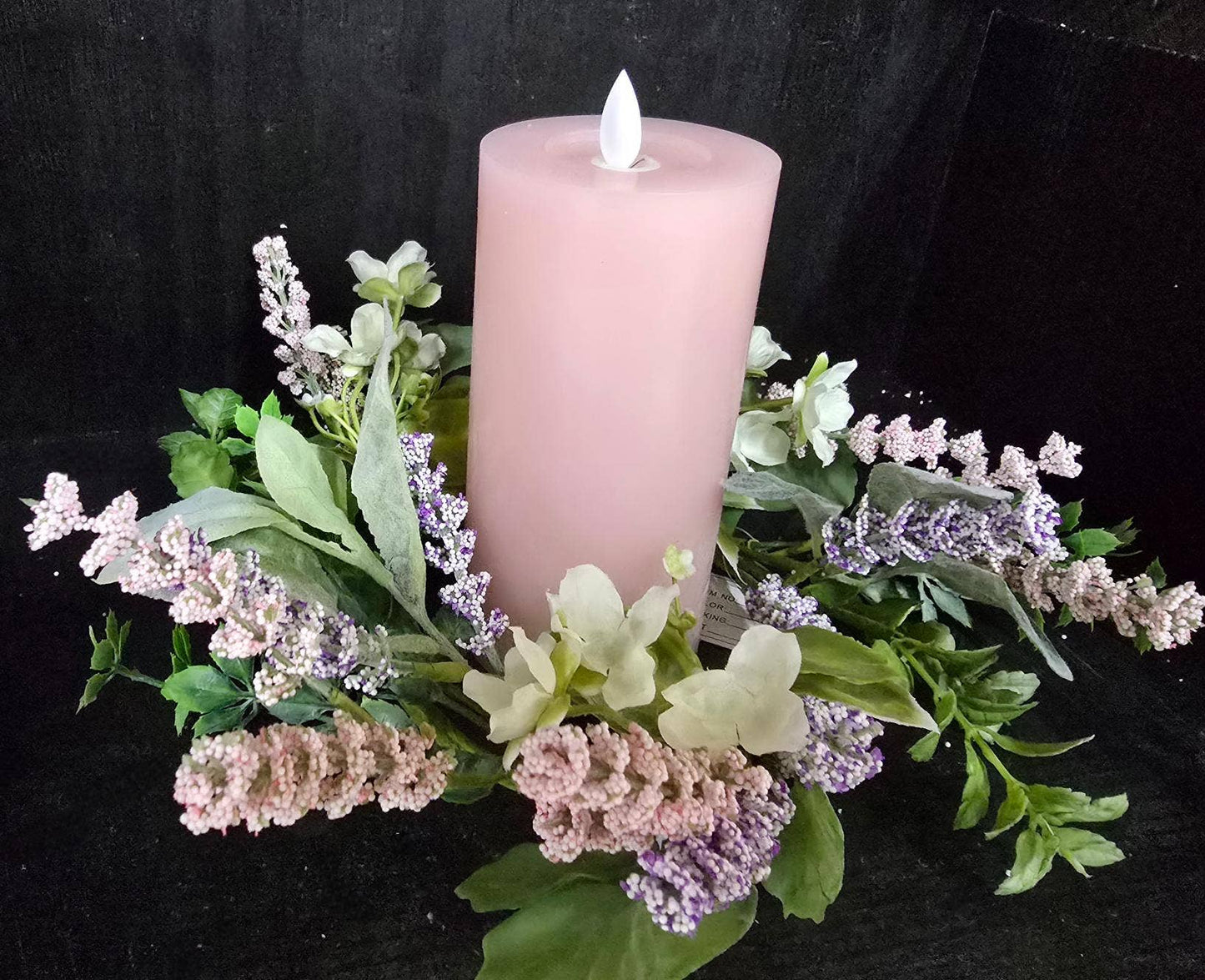 Soft Sage Bloom 4.5in Candle Ring