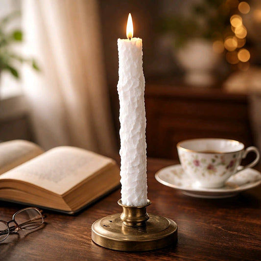 Bumpy Taper Candle 7in 2pack